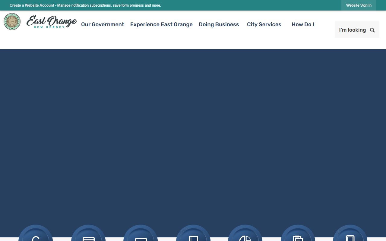 East Orange city homepage for court records and public services