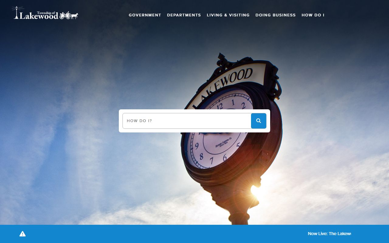 Lakewood Township homepage for court records information