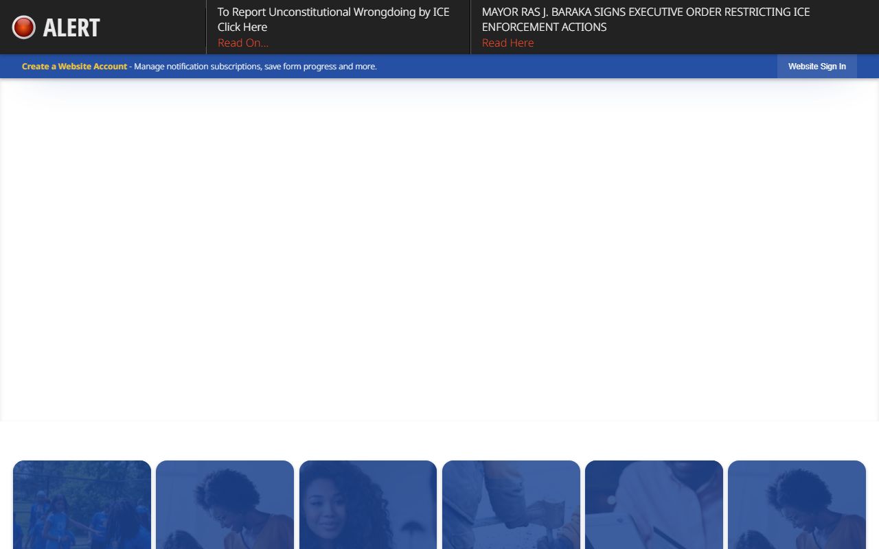 Newark city homepage for court records access