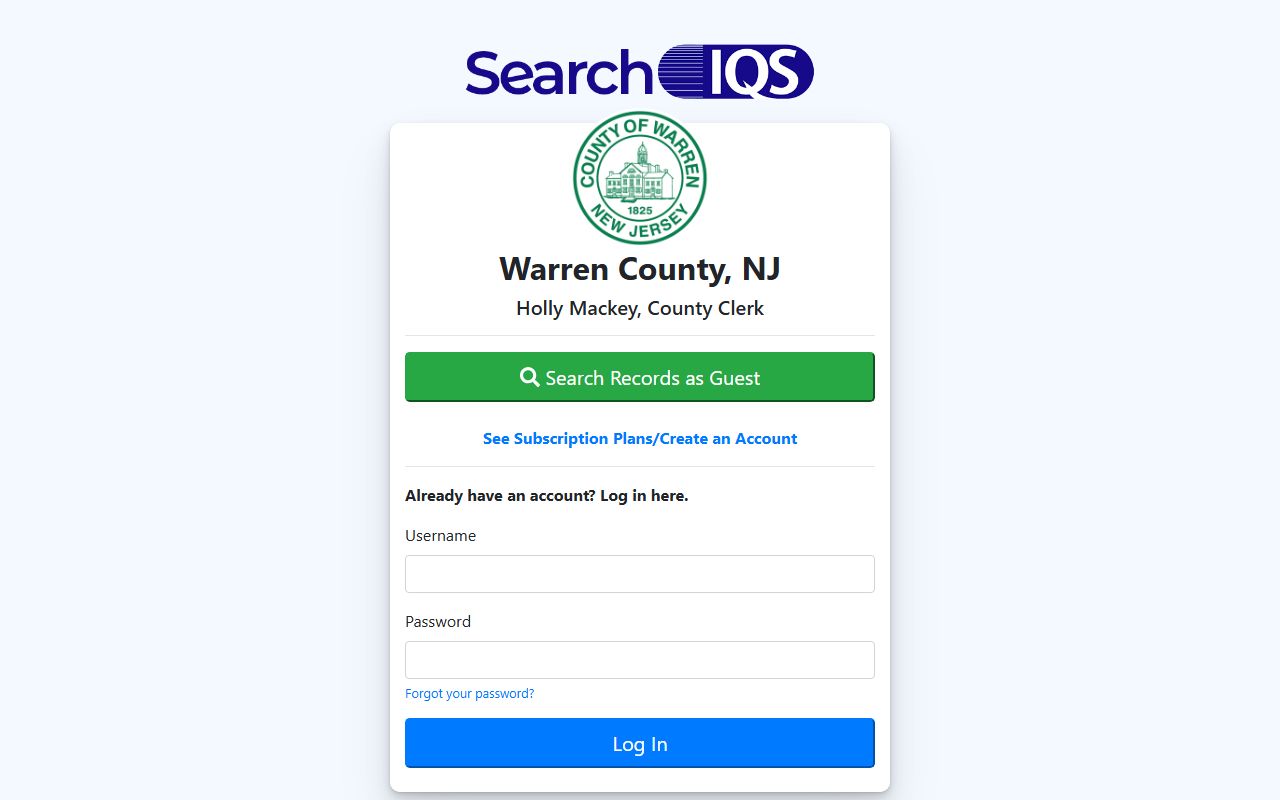 Warren County property records search for court records